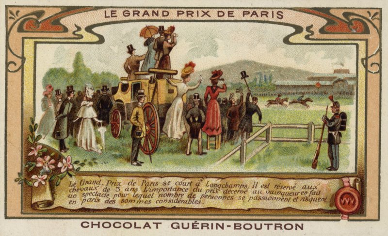 Grand Prix de Paris سباق الخيل ، Longchamps (Chromolitho) بواسطة المدرسة الفرنسية