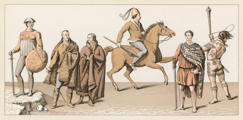 زي بريطانيا العظمى بواسطة المدرسة الفرنسية