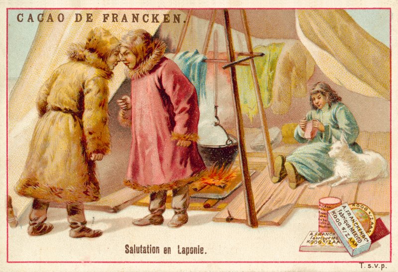 Greeting in Lapland (chromolitho) بواسطة المدرسة الفرنسية