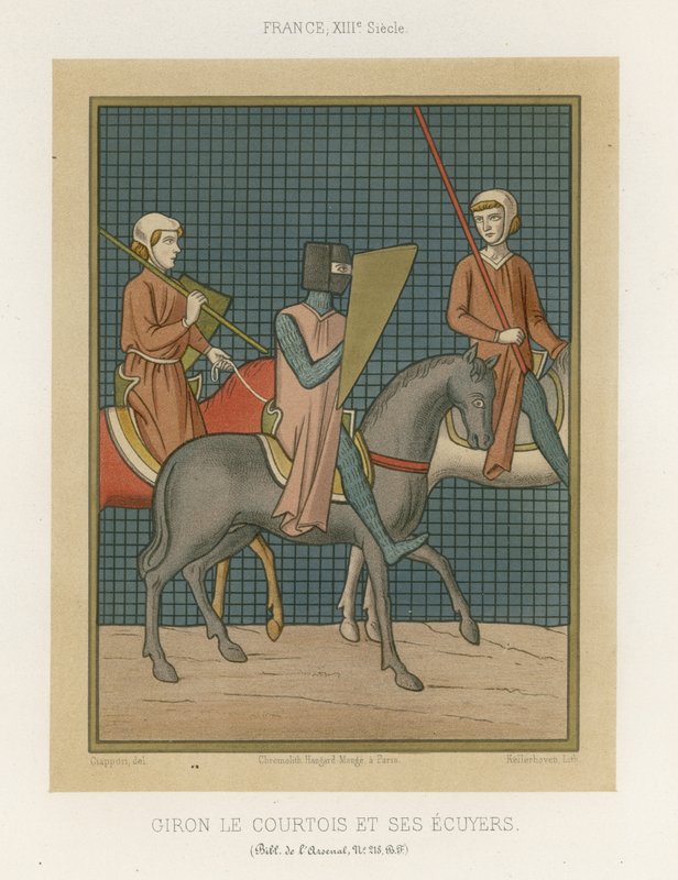 Guiron le Courtois and the Squires بواسطة المدرسة الفرنسية