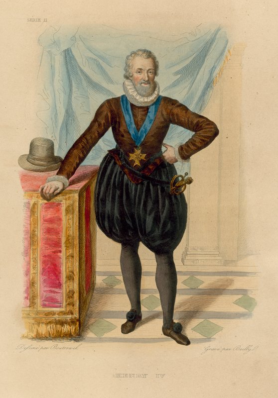 Henry IV (coloured engraving) بواسطة المدرسة الفرنسية