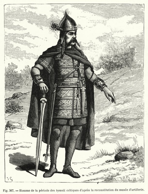 Homme de la periode des tumuli celtiques d
