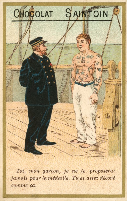 I will never propose you for a medal, my boy, you are decorated enough already (chromolitho) بواسطة المدرسة الفرنسية