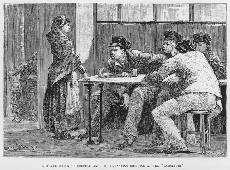 Illustration for The Assommoir, A Realistic Novel, by Emile Zola (engraving) بواسطة المدرسة الفرنسية