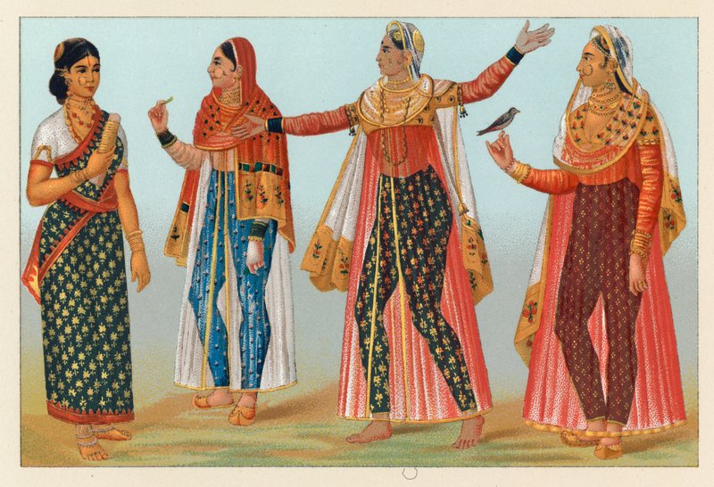 زي الهند بواسطة المدرسة الفرنسية