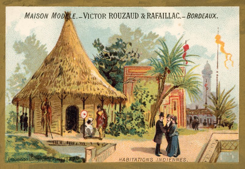 Indian dwellings, Exposition Universelle, Paris بواسطة المدرسة الفرنسية