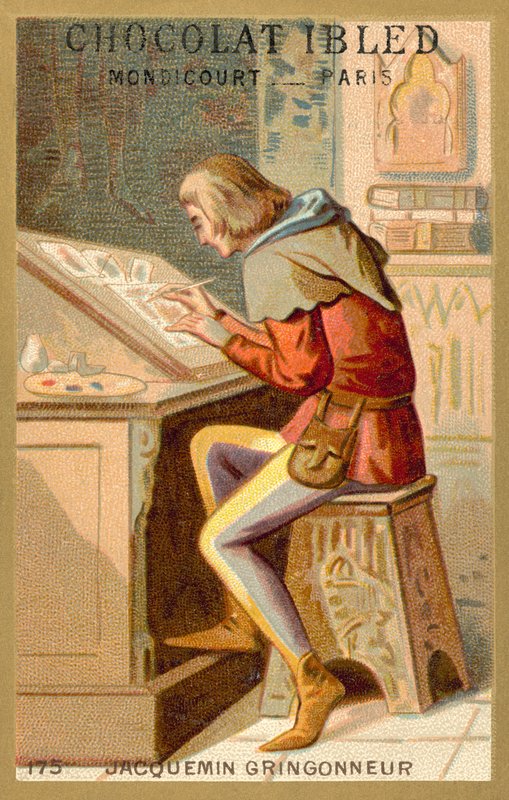 Jacquemin Gringonneur, French painter (chromolitho) بواسطة المدرسة الفرنسية