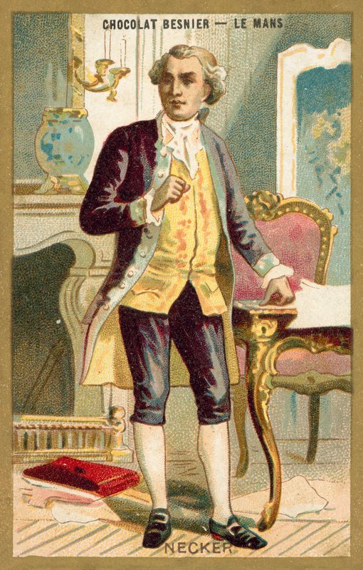Jacques Necker, Swiss-born French banker and statesman (chromolitho) بواسطة المدرسة الفرنسية
