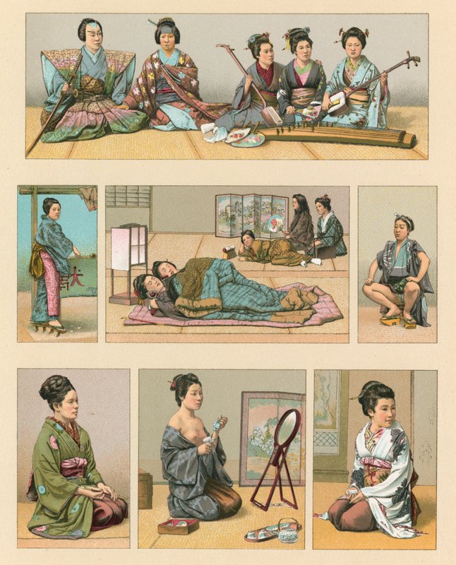 زي اليابان بواسطة المدرسة الفرنسية
