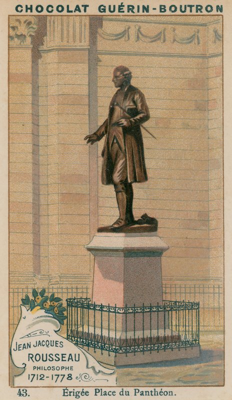 جان جاك روسو ، فيلسوف ، 1712-1778 ، Erigee Place du Pantheon بواسطة المدرسة الفرنسية