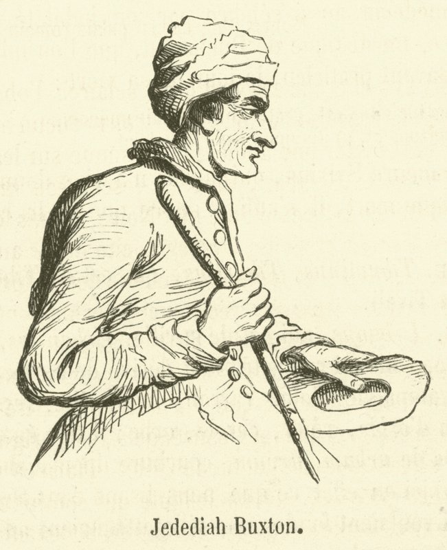 Jedediah Buxton (engraving) بواسطة المدرسة الفرنسية