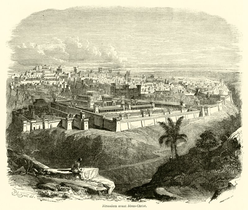 Jerusalem avant Jesus-Christ (engraving) بواسطة المدرسة الفرنسية