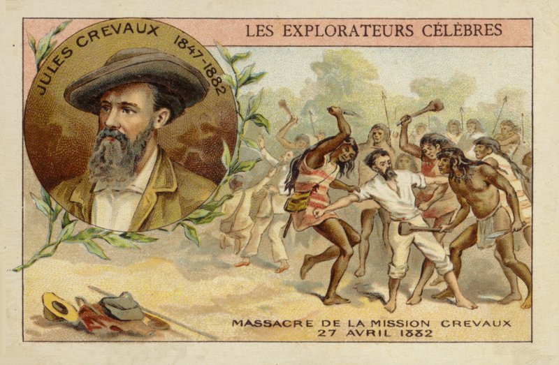 جول كريفو (1847-1882) على ضفاف نهر ريو بيلكومايو في الأرجنتين في 27 أبريل 1882 بواسطة المدرسة الفرنسية
