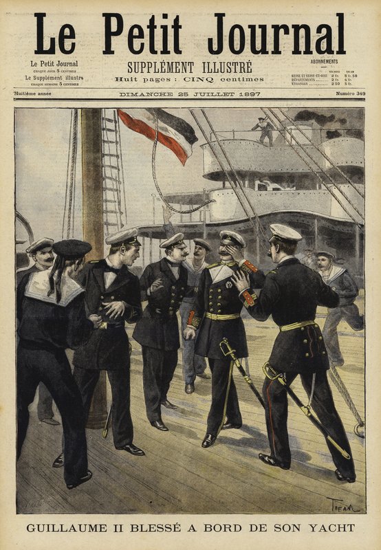 أصيب القيصر الألماني فيلهلم الثاني على متن يخته ، 1897 بواسطة المدرسة الفرنسية