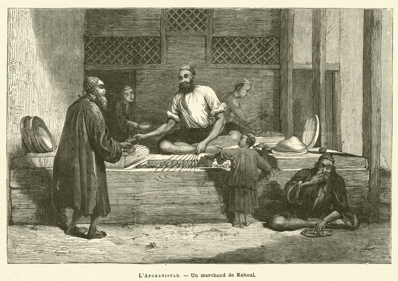 أفغانستان (نقش) بواسطة المدرسة الفرنسية