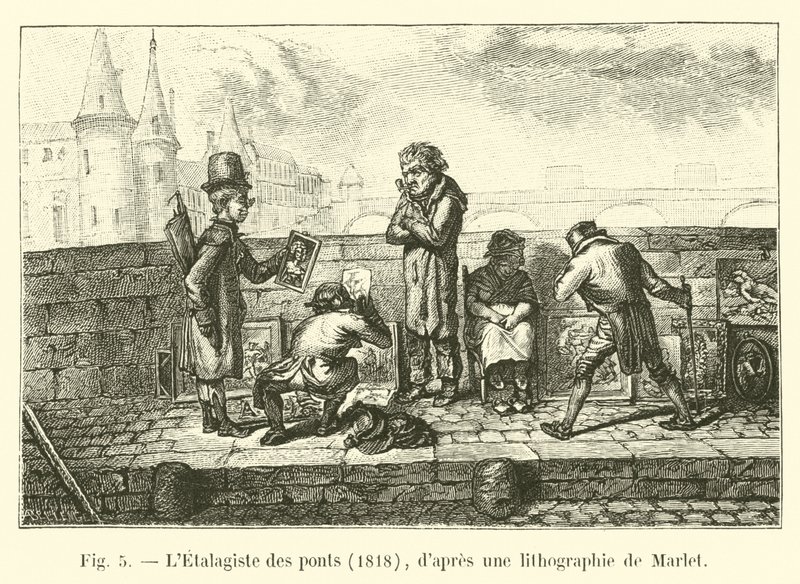 مصمم الجسر ، 1818 ، بعد طباعة حجرية بواسطة Marlet بواسطة المدرسة الفرنسية