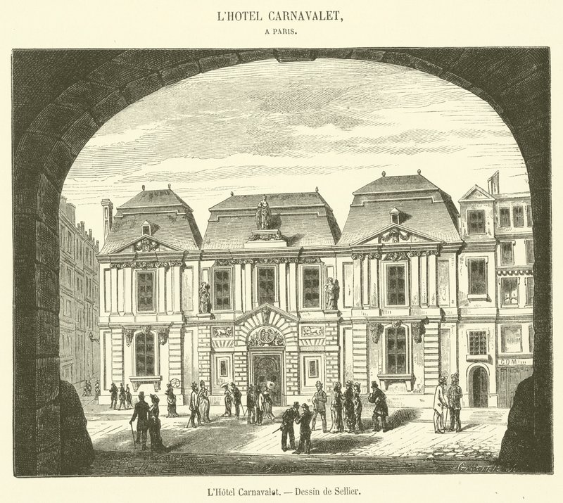 L'Hotel Carnavalet (نقش) بواسطة المدرسة الفرنسية