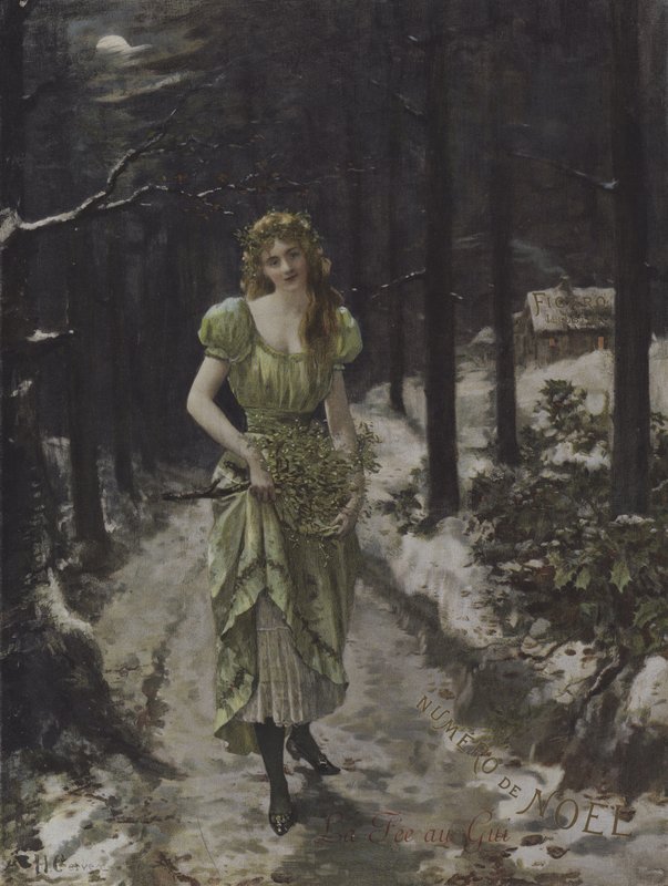 La Fee au Gui (The Mistletoe Fairy) (لون ليثو) بواسطة المدرسة الفرنسية