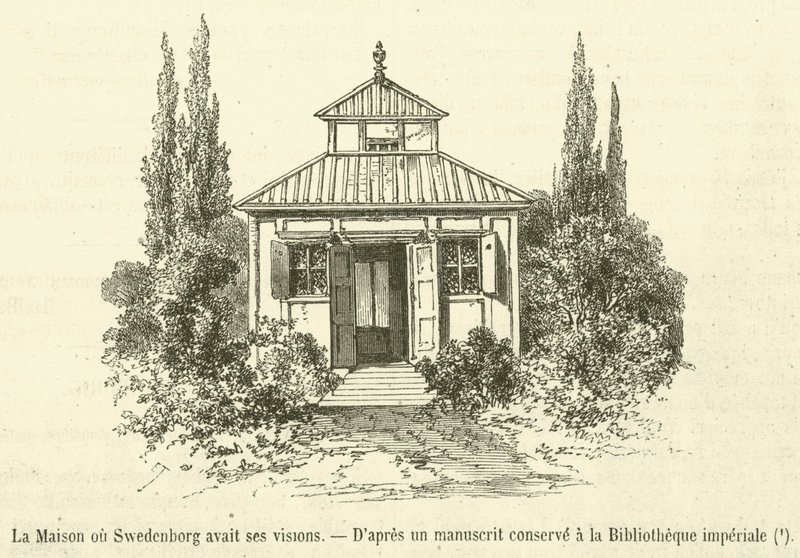 La Maison ou Swedenborg avait ses visions (engraving) بواسطة المدرسة الفرنسية