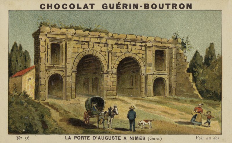 The Porte d&39;Auguste in Nimes، Gard بواسطة المدرسة الفرنسية