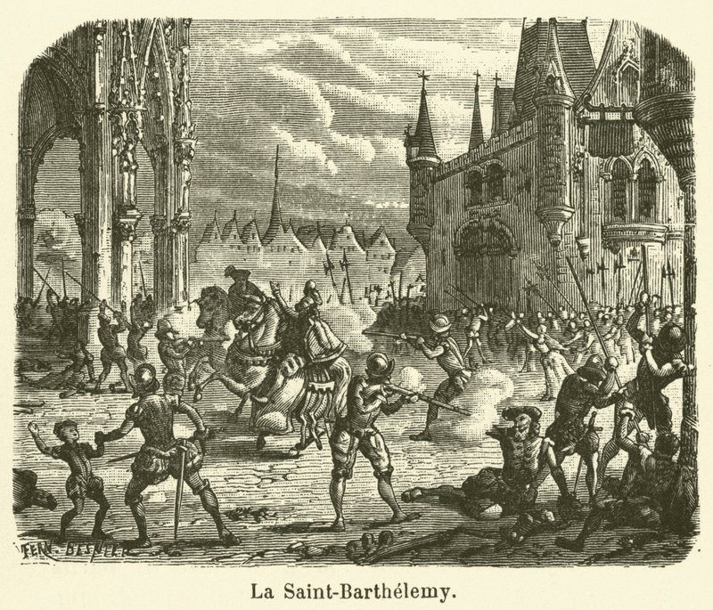 La Saint-Barthelemy (engraving) بواسطة المدرسة الفرنسية