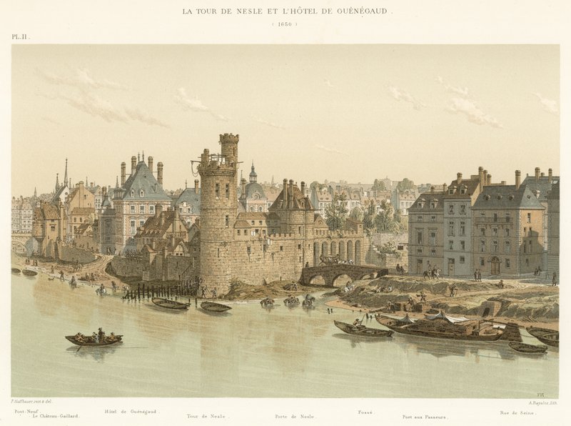 La Tour de Nesle وفندق de Guenegaud ، 1650 بواسطة المدرسة الفرنسية