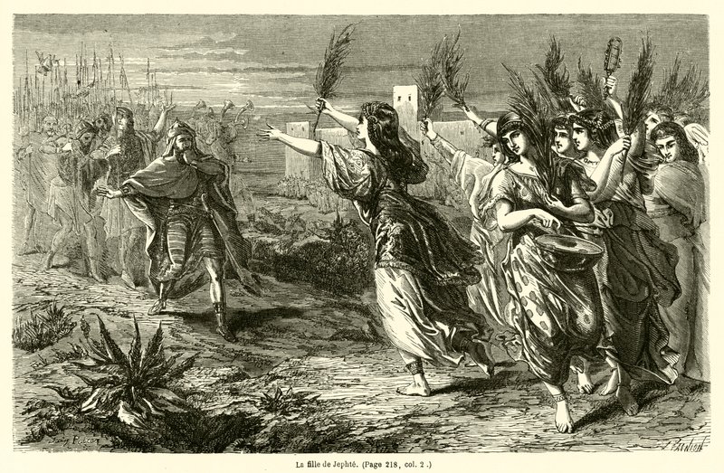 La fille de Jephte (engraving) بواسطة المدرسة الفرنسية