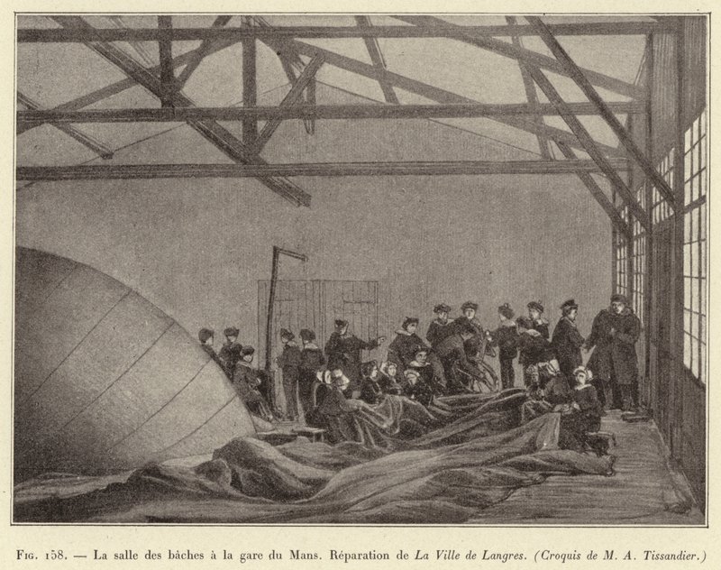 غرفة القماش المشمع في محطة Le Mans ، Repair of the City of Langres بواسطة المدرسة الفرنسية