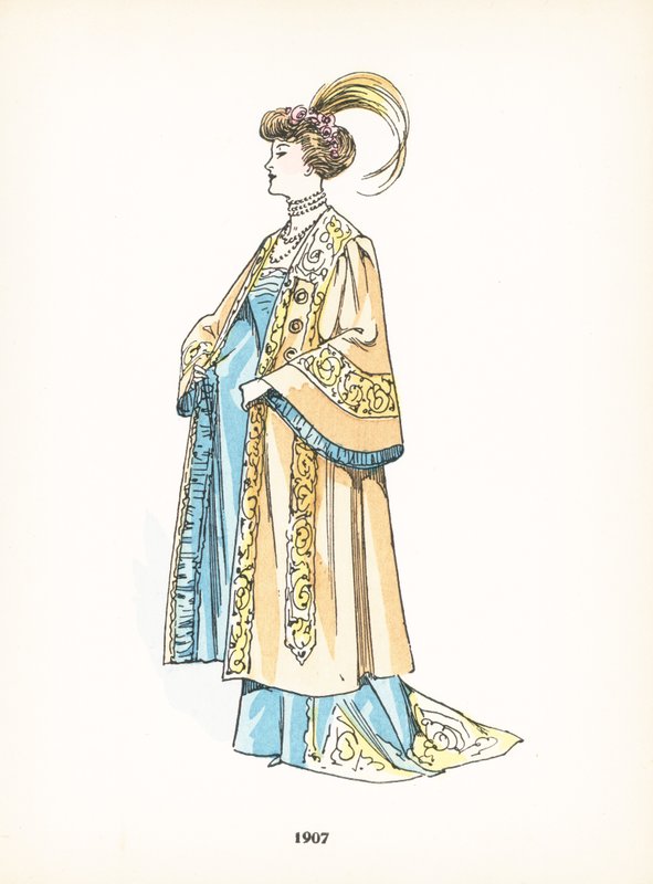 أزياء السيدات 1907 بواسطة المدرسة الفرنسية