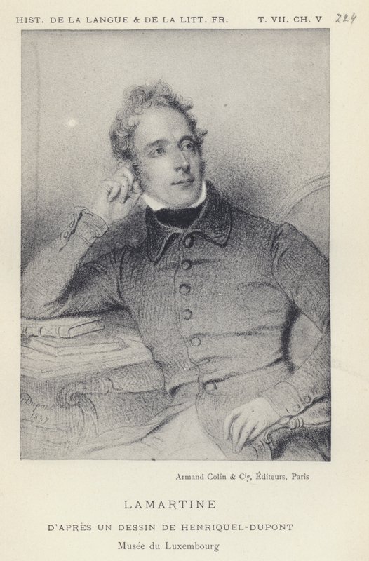 Lamartine (litho) بواسطة المدرسة الفرنسية