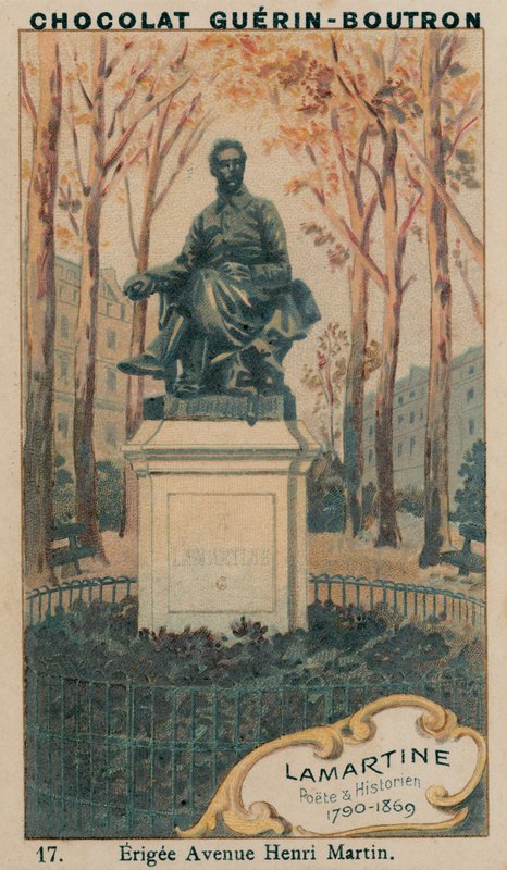 لامارتين ، Poete & Historien ، 1790-1869 ، Erigee Avenue Henri Martin بواسطة المدرسة الفرنسية
