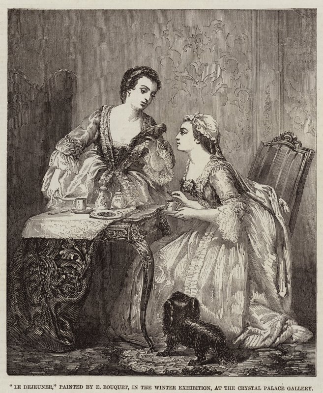 Le Dejeuner (engraving) بواسطة المدرسة الفرنسية