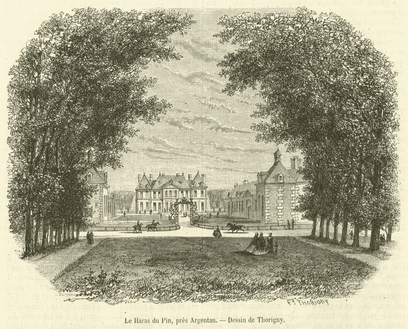 Le Haras du Pin, pres Argentan (engraving) بواسطة المدرسة الفرنسية