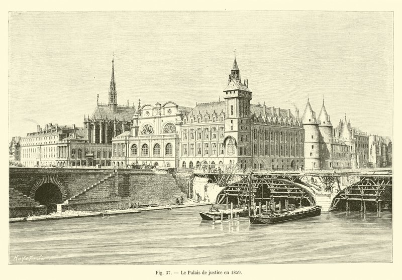 قصر العدل عام 1859 بواسطة المدرسة الفرنسية