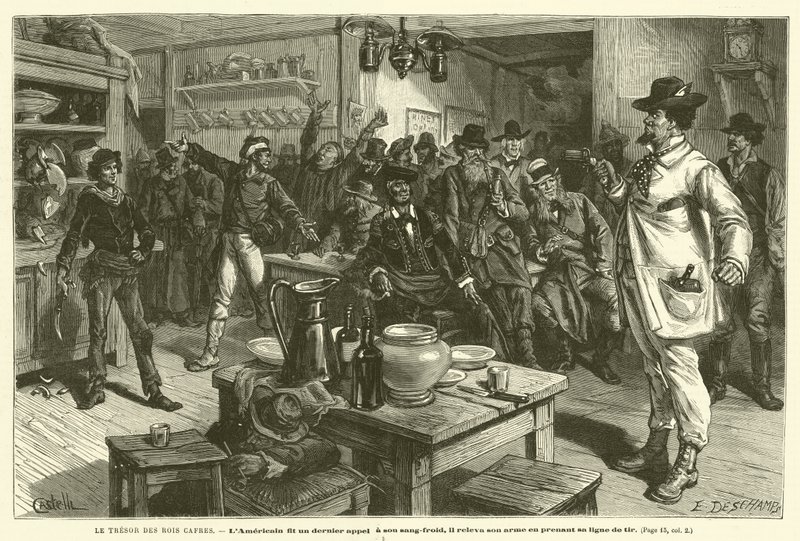 مقاهي Le Tresor Des Rois (نقش) بواسطة المدرسة الفرنسية