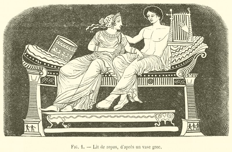 Lit de repos (engraving) بواسطة المدرسة الفرنسية