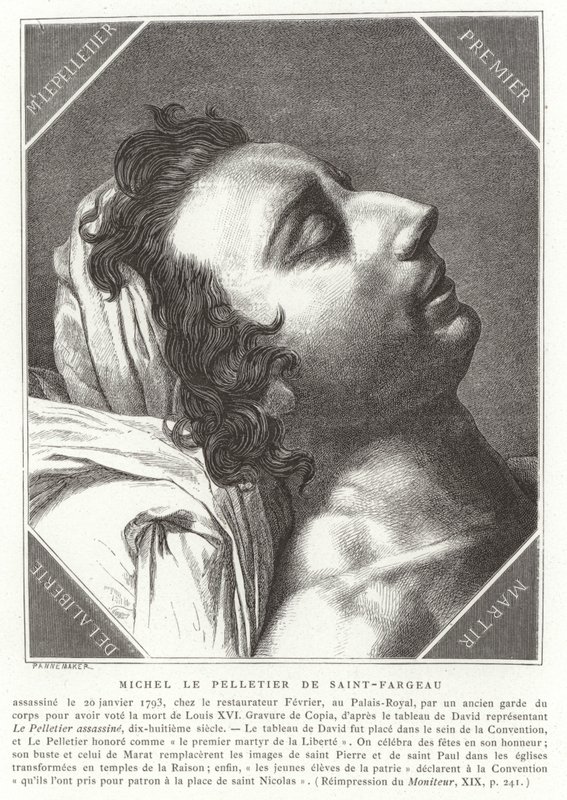 لويس ميشيل لو بيليتييه ، ماركيز سان فارجو ، سياسي ثوري فرنسي ، 1793 بواسطة المدرسة الفرنسية