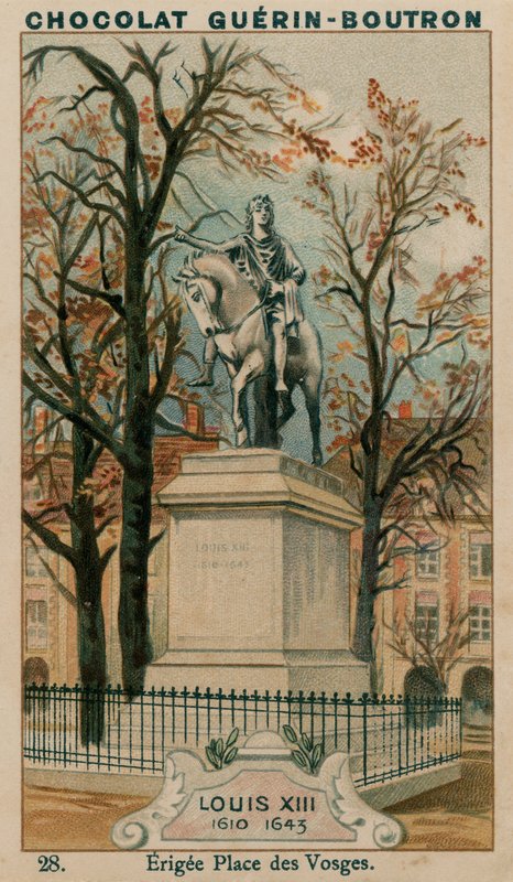 لويس الثالث عشر ، 1610-1643 ، Erigee Place des Vosges بواسطة المدرسة الفرنسية