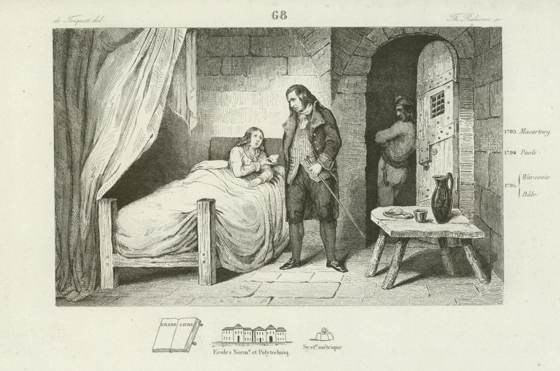 لويس السابع عشر من فرنسا ، مريض وسجين ، c1795 بواسطة المدرسة الفرنسية