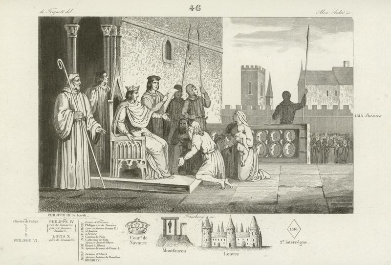 لويس العاشر من فرنسا يحرر الأقنان ، 1315 بواسطة المدرسة الفرنسية