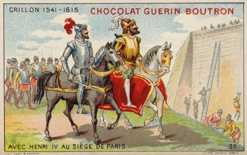 Louis des Balbes de Berton de Crillon ، جندي فرنسي ، مع الملك هنري الرابع في حصار باريس (كروموليثو) بواسطة المدرسة الفرنسية