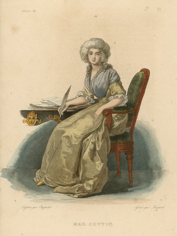 Madame Cottin (coloured engraving) بواسطة المدرسة الفرنسية