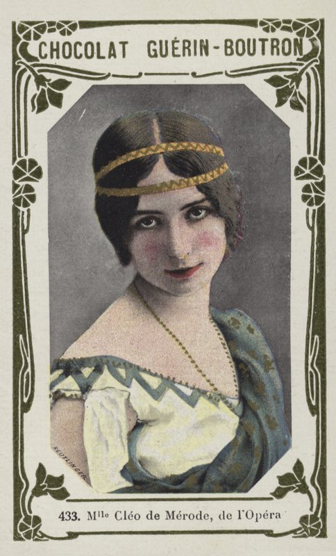 Mademoiselle Cleo de Merode ، من الأوبرا (صورة ملونة) بواسطة المدرسة الفرنسية