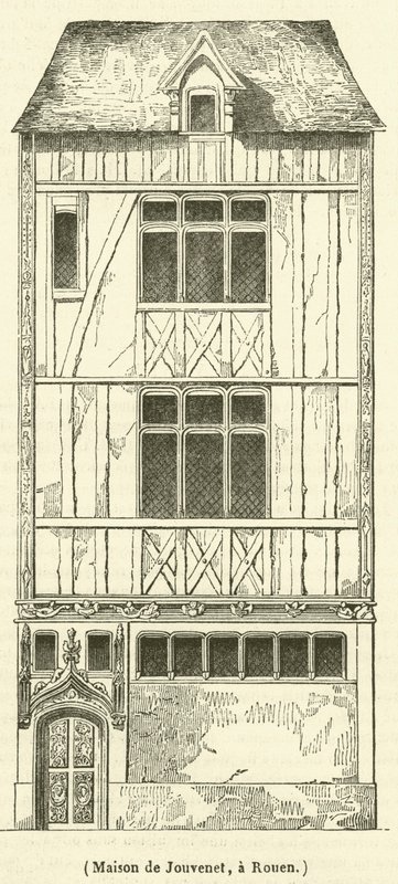 Maison de Jouvenet ، في روان (نقش) بواسطة المدرسة الفرنسية