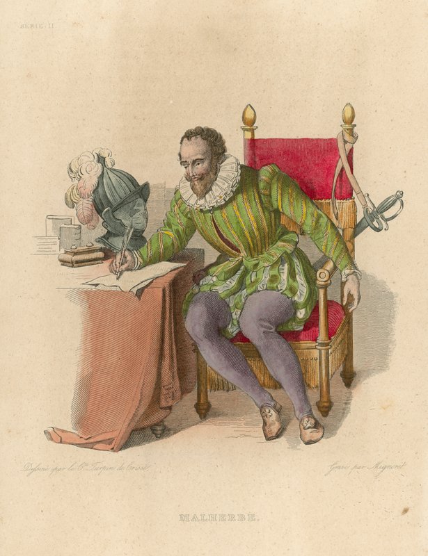 Malherbe (coloured engraving) بواسطة المدرسة الفرنسية