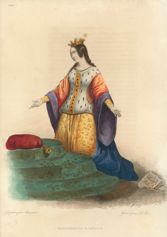 مارغريت دانجو (نقش ملون) بواسطة المدرسة الفرنسية