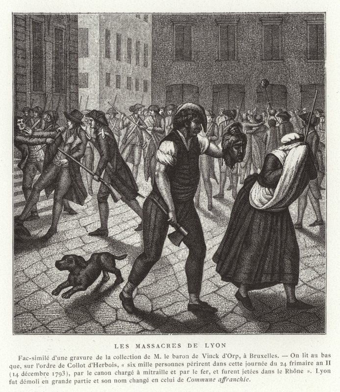 مذابح في ليون ، الثورة الفرنسية ، ديسمبر 1793 بواسطة المدرسة الفرنسية