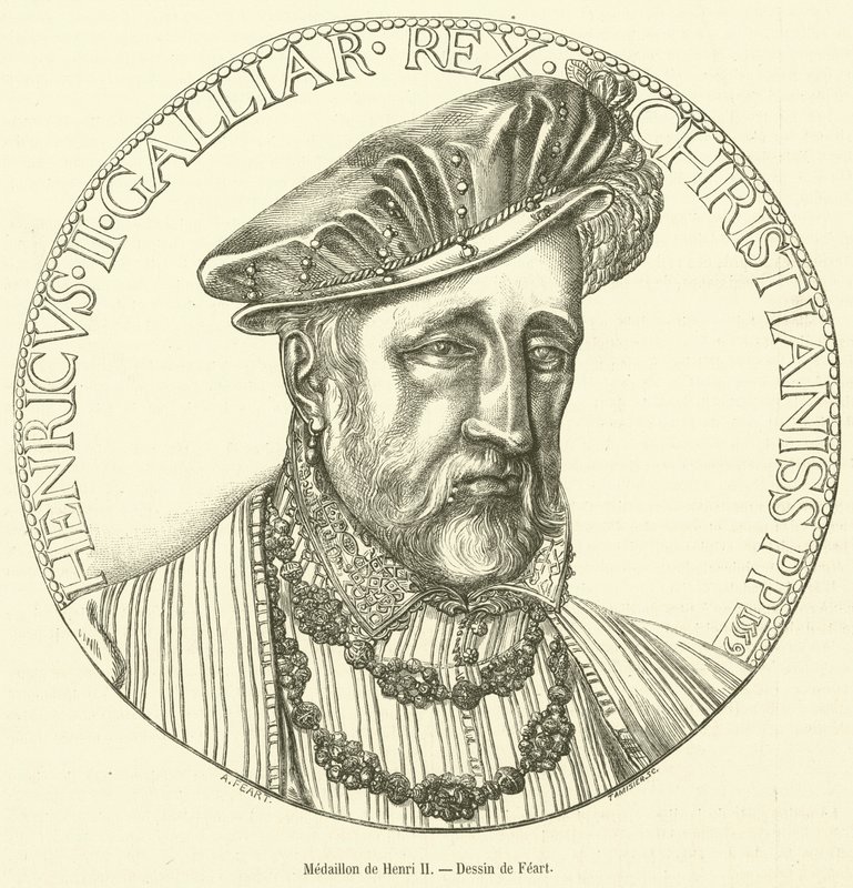 Medaillon de Henri II (نقش) بواسطة المدرسة الفرنسية