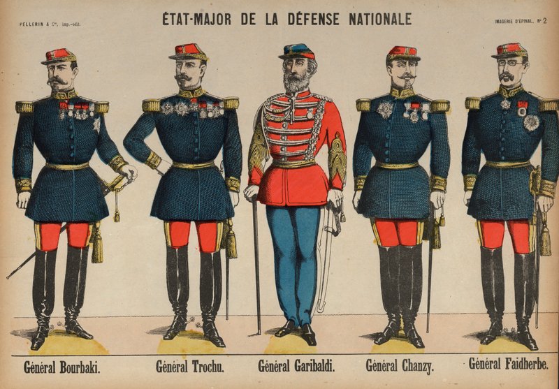 Members of the General Staff of the French Army during the Franco-Prussian War بواسطة المدرسة الفرنسية