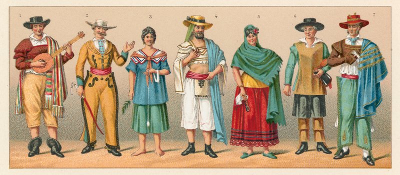 زي مكسيكي بواسطة المدرسة الفرنسية